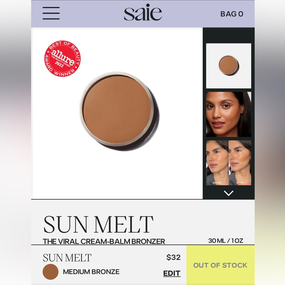 SAIE Sun Melt - Medium Bronze (Sold Out Online!)